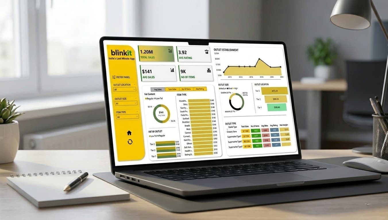 Blinkit Grocery App Dashboard